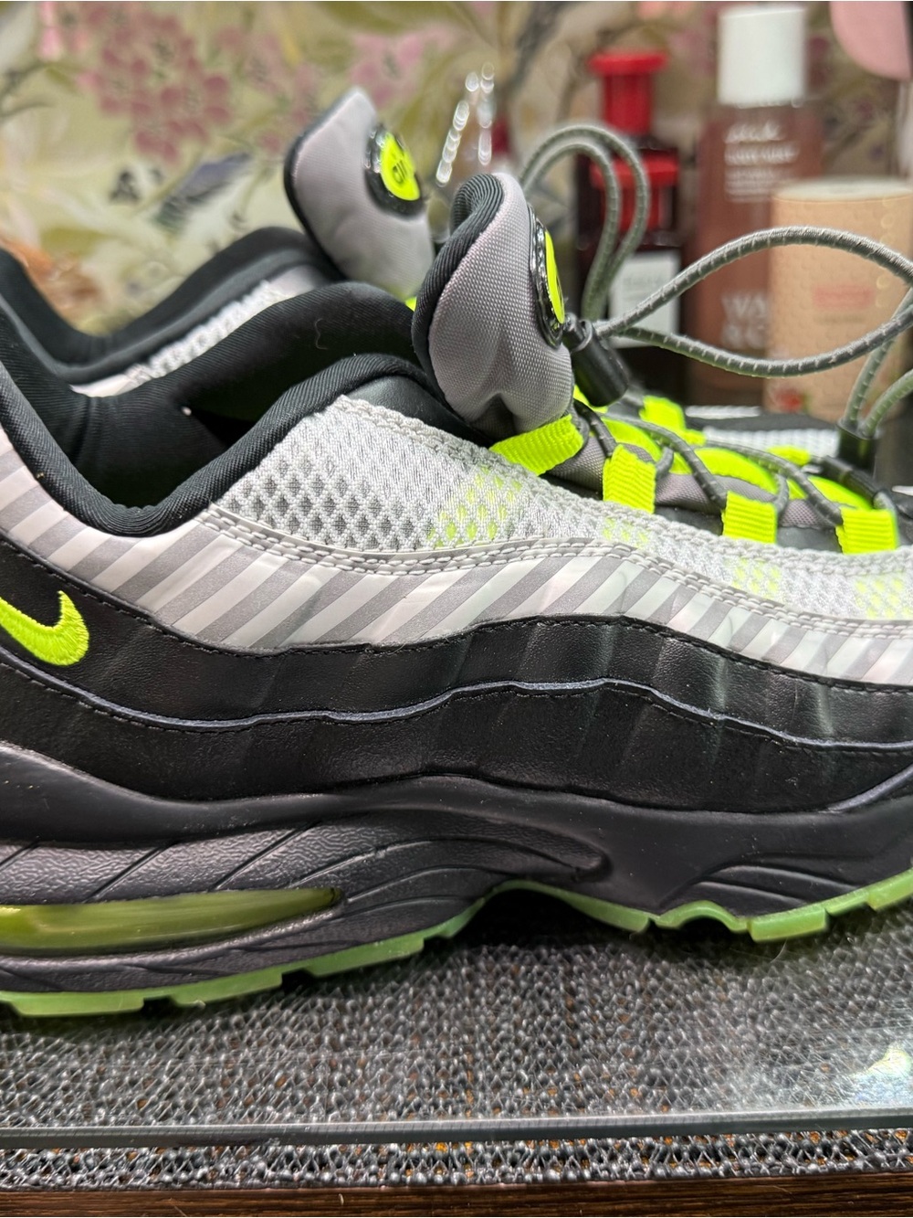 Nike Air Max 95 HZ Black/Volt-Gunsmoke GS Grade School Size 6Y BQ4747 001